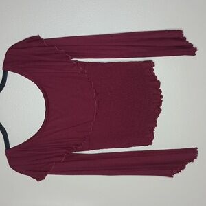 Topia Smocked Bell Sleeve Top